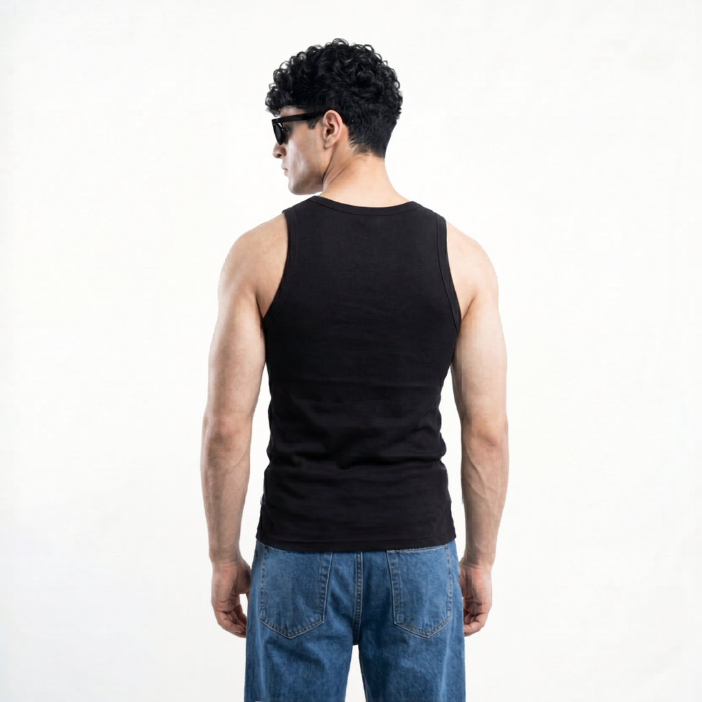 Sleeveless Black Vest