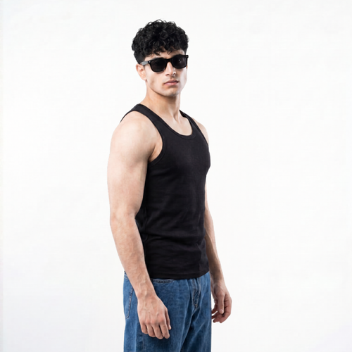 Sleeveless Black Vest