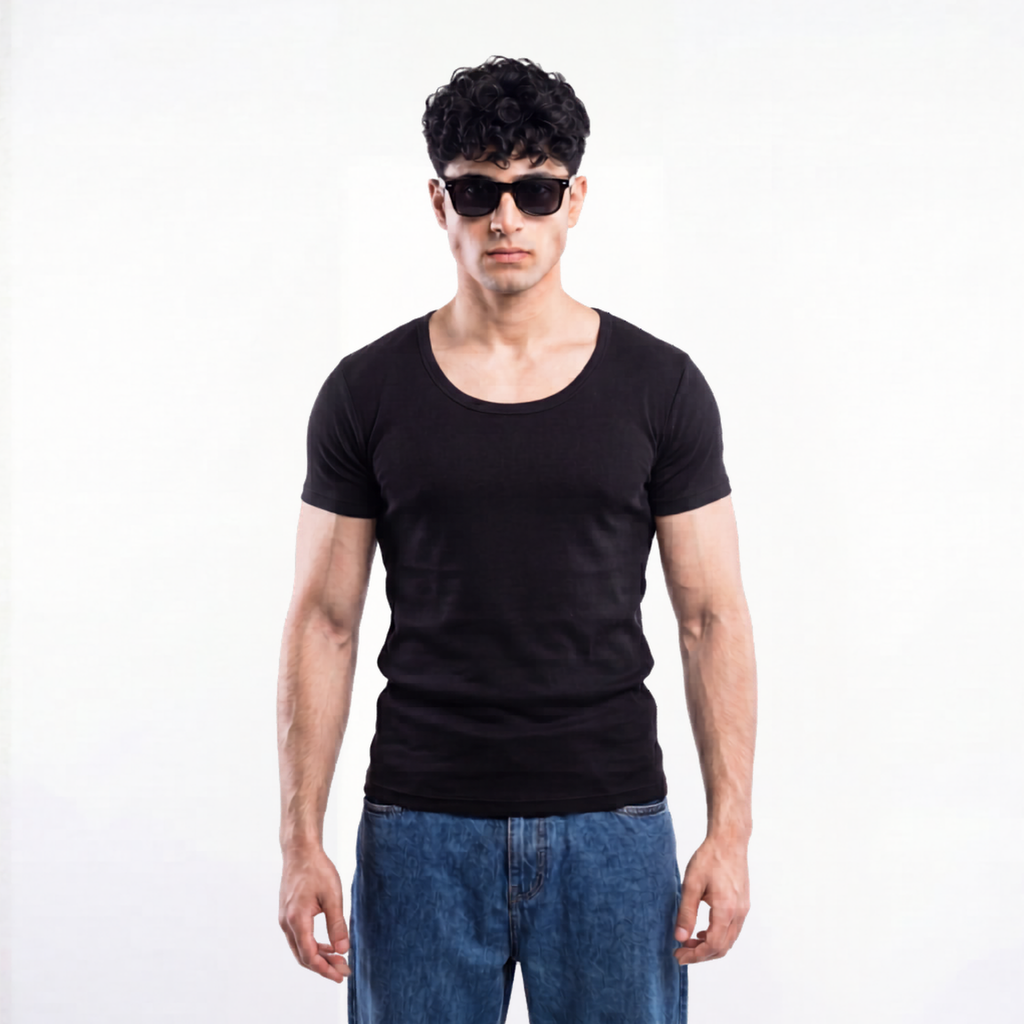 Half-Sleeve Black Vest