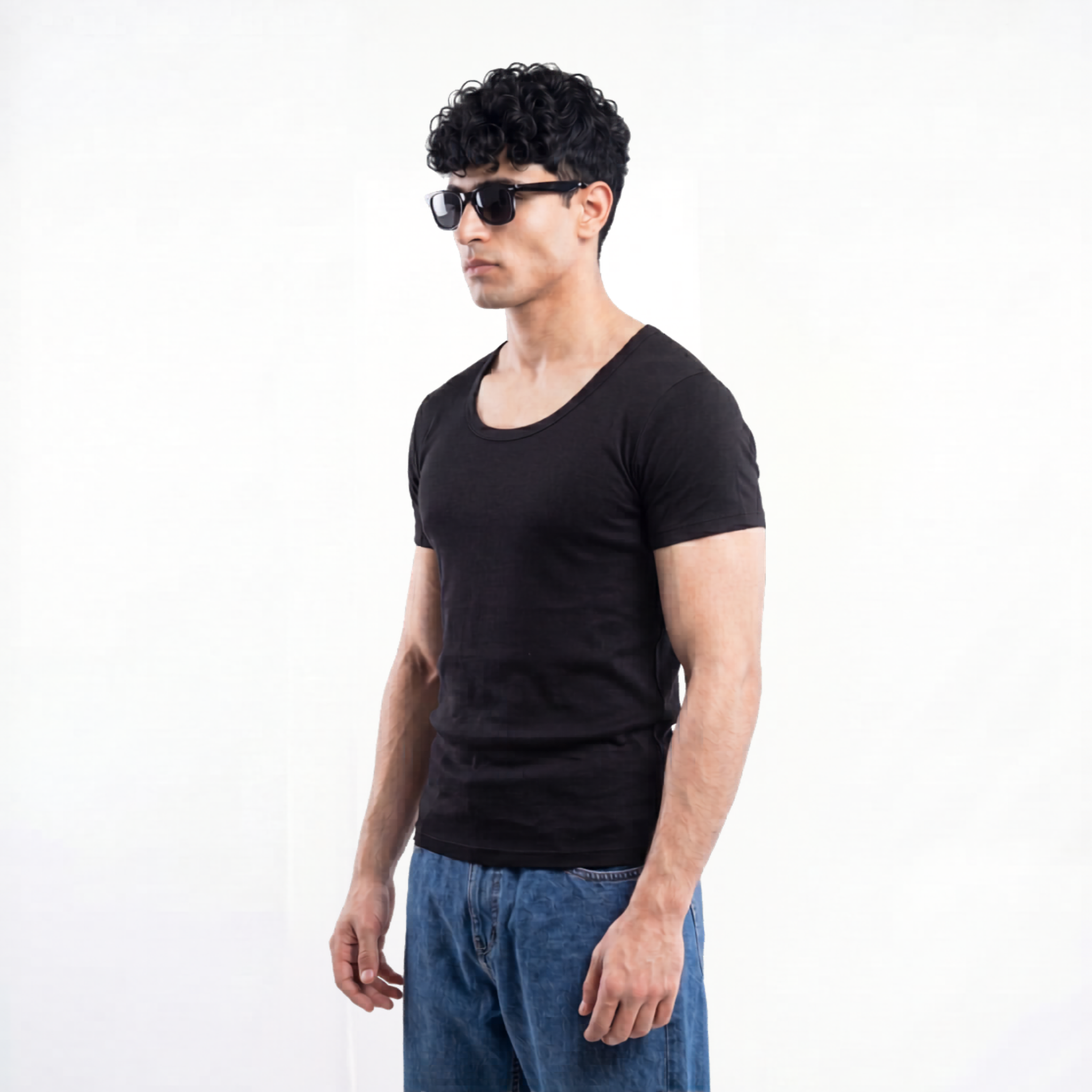 Half-Sleeve Black Vest