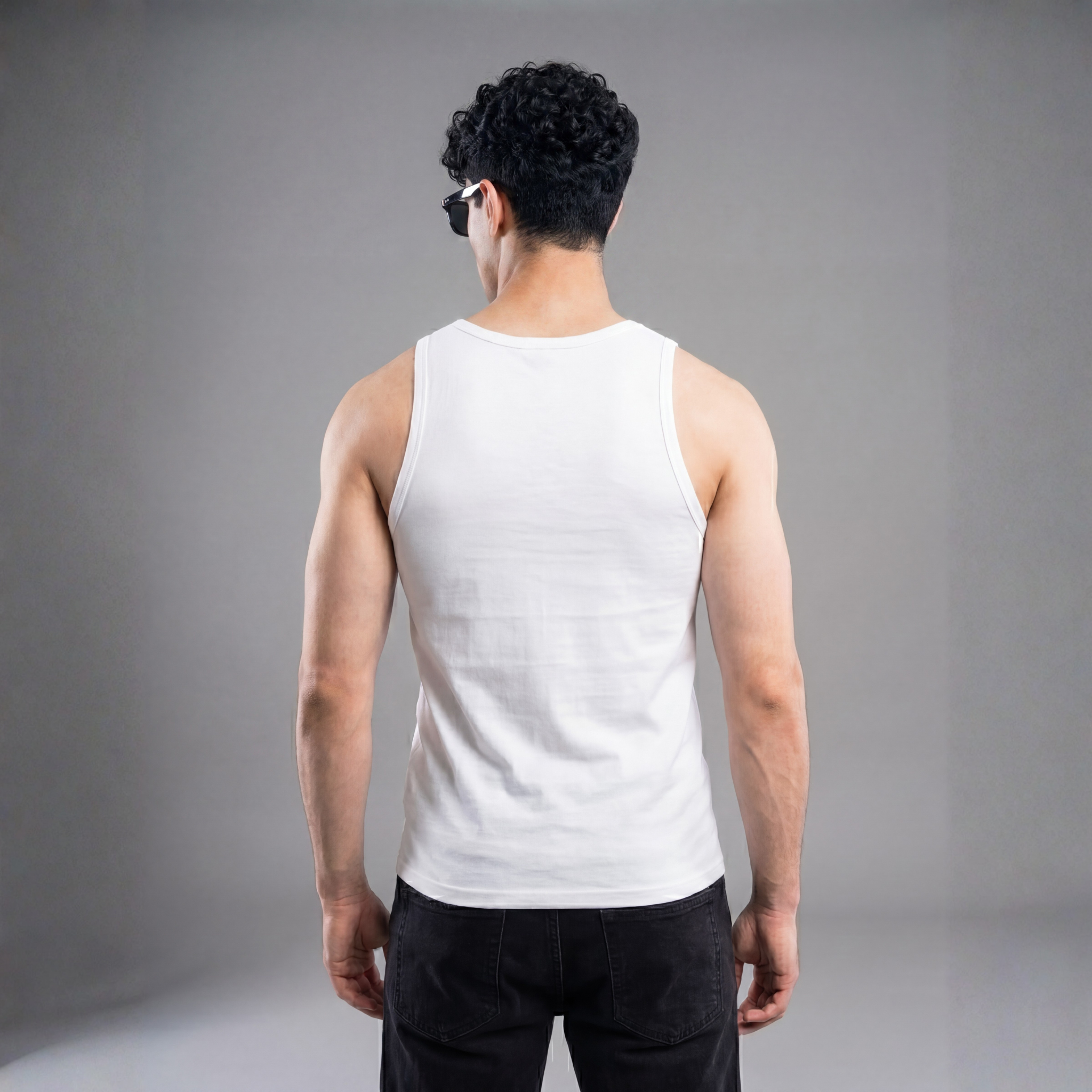 Sleeveless White Vest