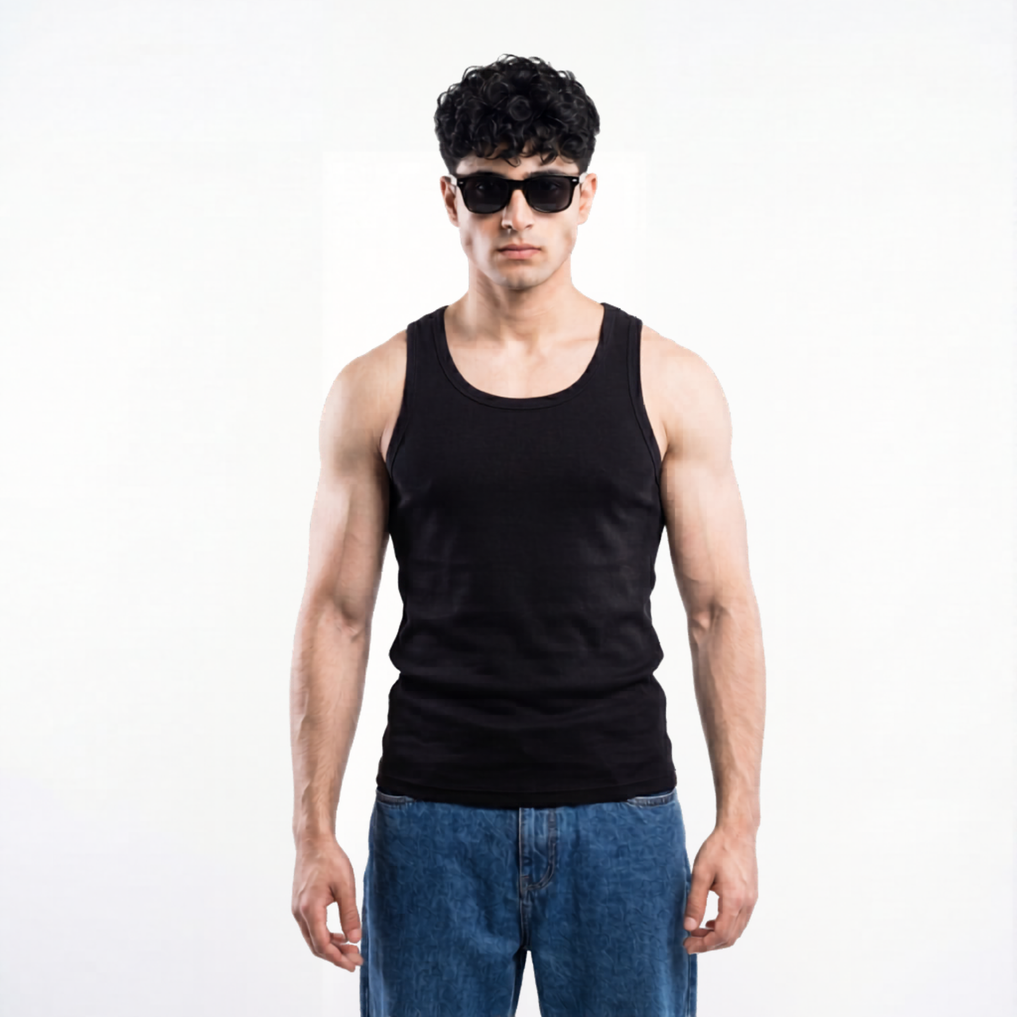 Sleeveless Black Vest